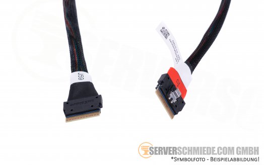 Amphenol LuxShare 90cm SAS NVMe Kabel cable 1x SFF-8654 74-pin gerade to 1x  SFF-8654 74-pin gerade DDA5QAHDC03 0AF-X2-D19S