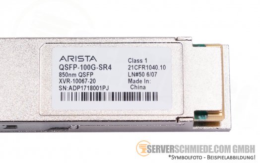 Arista 100G QSFP-100G-SR4 QSFP28 MTP Transceiver Modul 100m 850nm