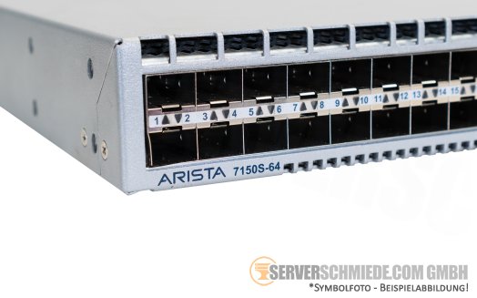 Arista Datacenter Enterprise Switch DCS-7150S-64 48x 10GbE SFP+ 4x 40GbE QSFP+ ports  Layer 3 fully managed