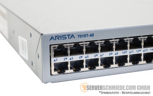 Arista DCS-7010T-48 48x 1Gb RJ-45 4x 10Gb SFP+ Switch fully managed Layer 3 2x PSU 2x FAN Port Side In / Intake