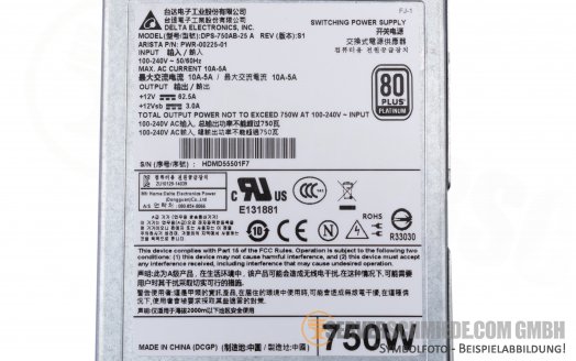 Arista DPS-750AB-25 A 750W PSU Netzteil blau rear-to-front airflow