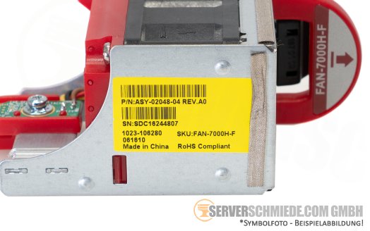 Arista FAN Lüfter Cooler rot front-to-rear for DCS 7124 7050 7048 7060 7280 Switch FAN-7000H-F