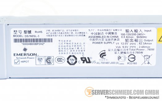 Arista Switch DCS 7124 series 7100 7000 760W PSU Netzteil ASPWR-00117 DS760SL-3 Emerson
