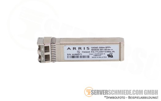 Arris Finisar 10Gb SFP+ Optical Transceiver 300m 850nm Multi-Mode Short Range SR FTLX8571D3BNL-ML