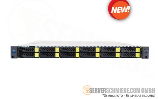 ASRock 1U12E-GENOA/2L2T 1U Server 12x 2,5" SFF NVMe SAS SATA 1x AMD EPYC Gen4 DDR5 ECC Raid 2x PSU +NEW+