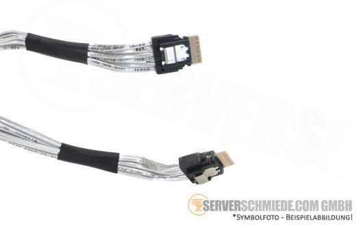 ASUS 70cm SAS Kabel cable 1x SFF-8654 8i gerade to 2x SFF-8654 4i gerade 14022-00300400