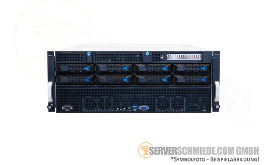 ASUS ESC8000A-E11 4U 8x GPU AI KI Server 8x 3,5" SAS SATA 2x NVMe 2x AMD EPYC Gen2/3 4x PSU
