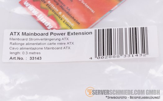 ATX 35cm Mainboard Power Extension Cable Kabel 2x 20pin