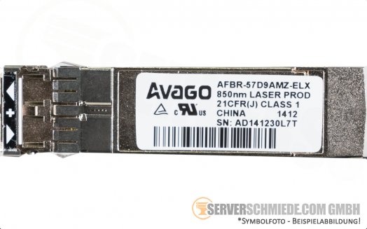 Avago GBIC 8 Gbit/s SFP Transceiver 850 nm 21CFR(J)Class 1 AEBR-57D9AMZ-ELX
