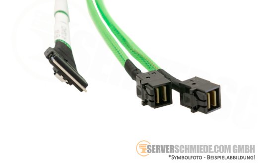 Broadcom 1m 12G SAS / NVMe Kabel cable 1x SFF-8654 to 2x SFF-8643 05-60002-00