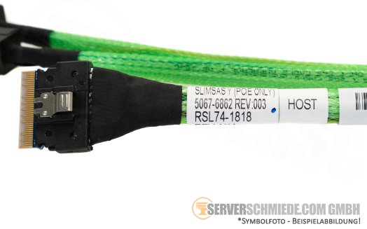 Broadcom 1m 12G SAS / NVMe Kabel cable 1x SFF-8654 to 2x SFF-8643 05-60002-00