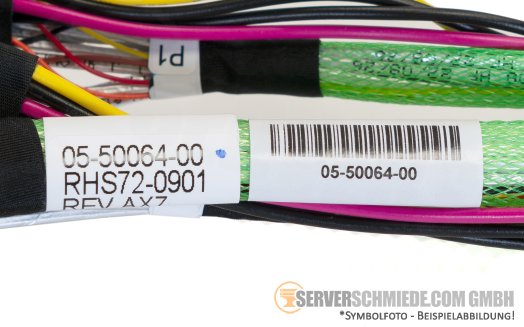 Broadcom 90cm U.2 NVMe Enabler cable Kabel 2x SFF-8643 (double) to 2x SFF-8639 + 2x Molex 4pin 05-50064-00