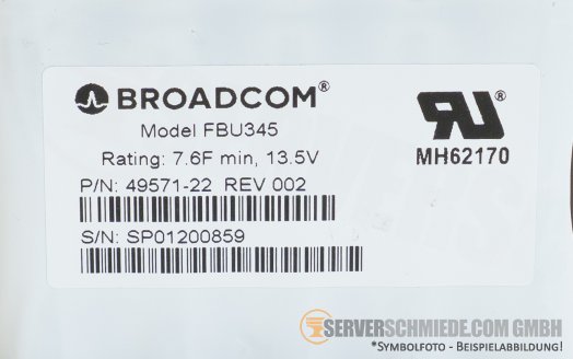Broadcom FBU345 BBU Batterie Capacitor 13.5V 7.6F 49571-22 A3C40201647