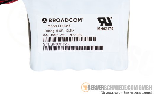 Broadcom FBU345 BBU Batterie Capacitor 13.5V 8.0F 49571-22 01KN513