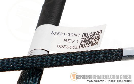Broadcom kompatibel 95cm SAS NVMe Kabel cable 1x SFF-8654 gerade to 2x SFF-8643 gerade 05-60002-00 3rd party
