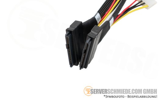 Broadcom kompatibel 95cm U.2 NVMe Enabler Kabel cable 2x SFF-8643 (double) to 2x SFF-8639 + 2x 4-pin Molex IDE 05-50064-00 3rd party