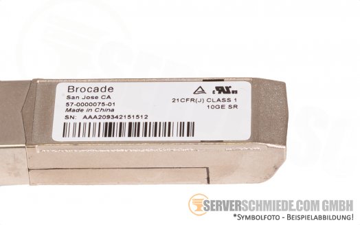 Brocade 10Gb SFP+ Transceiver 57-0000075-01 LC Duplex 850nm SR Short Range Multimode SR 10GBASE-SR 10Gb