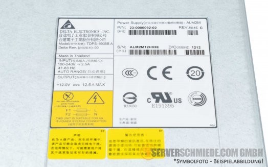 Brocade HP EMC 6510 SN6000B DS-6510 150W PSU 23-0000092-02 FC FibreChannel Switch