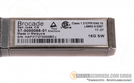 Brocade 16Gb 850nm SR SW SFP+ Modul Transceiver 57-0000088-01 FC FibreChannel