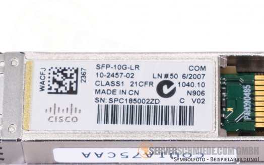 Cisco 10Gb SFP+ SR 850nm Transceiver LC duplex COUIA75CAA