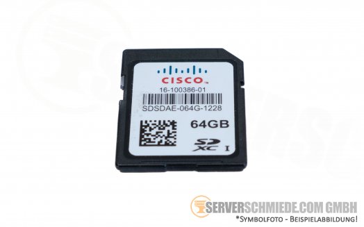 Cisco 64GB SD card 16-100386-01 SDSDAE-064G-1228