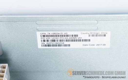 Cisco Riser 2A 2x x16 + 1x x8 PCIe 3.0 FP full profile incl. cage C240 M5 74-106034-04 A0