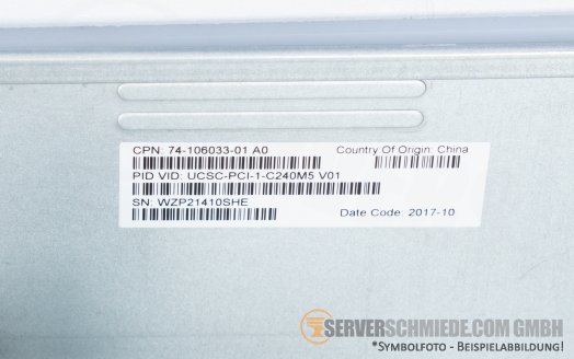 Cisco C240 M5 UCSC-PCI-1-C240M5 Riser 1 inkl Cage 2x PCIe x8 1x PCIe x16