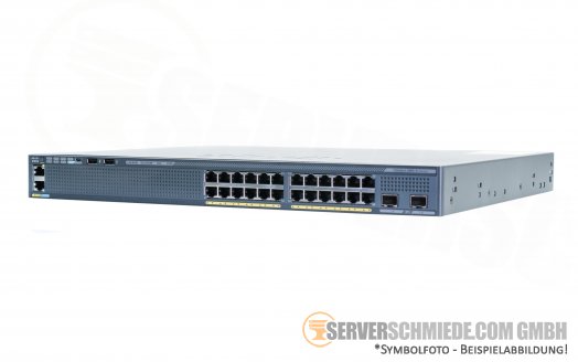 Cisco Catalyst 2960X 24x 1GbE RJ-45 copper 2x 10Gb SFP+ WS-C-2960X-24PD-L V06 PoE+ 370W 19