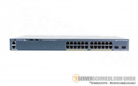 Cisco Catalyst 2960X 24x 1GbE RJ-45 copper 2x 10Gb SFP+ WS-C-2960X-24PD-L V06 PoE+ 370W 19