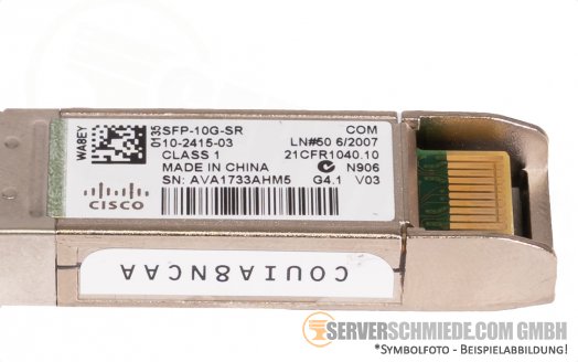 Cisco SFP-10G-SR LC LC Duplex 10Gb SFP+ Transceiver SR 850nm 10-2415-03 21CFR