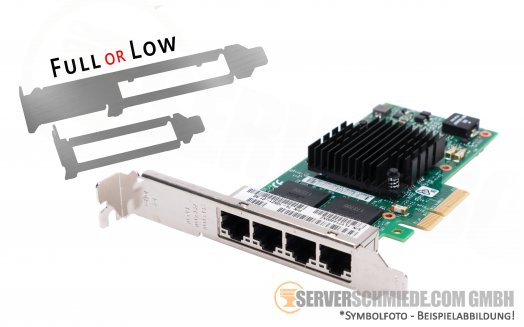 Cisco Intel i350-T4 4x 1GbE Quad Port cooper RJ-45 PCIe x4 Ethernet Network Controller Adapter 74-10521-01