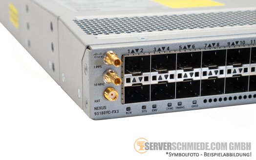 Cisco Nexus 9300 N9K-C93180YC-FX3 Network Switch 48x 10/25GbE SFP28 + 6x 100GbE QSFP28 19