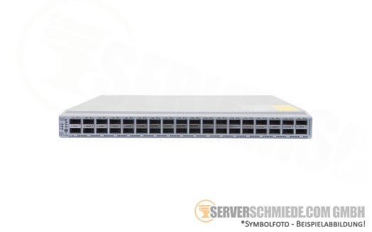 Cisco Nexus 9300 N9K-C9336C-FX2&nbsp;Network Switch 36x 100GbE QSFP28 19" 1U Rack Port Side In / Intake