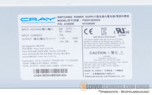 Cray Computer 1600W SR1021Aa PSU Netzteil PSSH162202A A1600W