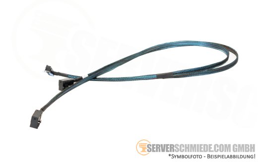 Dell 0YCT6G R740 8x SFF PERC H750 H350 SAS Kabel 1x SFF-8654 winkel to 2x SFF-8643 winkel