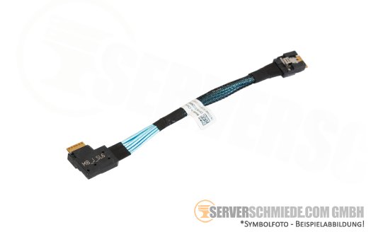 Dell 10cm BOSS S2 SAS Kabel 1x SFF-8654 4i gerade to 1x SFF-8654 4i winkel R650 072MMD