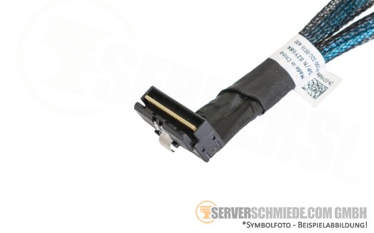 Dell 10cm BP to front PERC cable 2x SFF-8654 gerade to 1x SFF-8654 winkel R650 10x SFF H755N 02Y68K