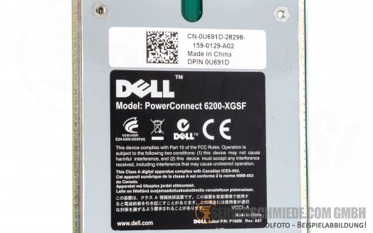 Dell 10GbE SFP+ Module Dual Port PowerConnect 6200-XGSF - 0U691D