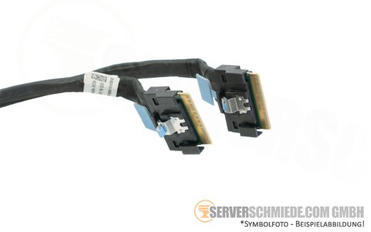 Dell 11 / 13cm Backplane to front PERC Controller Kabel cable 1x SFF-8654 8i gerade to 2x SFF-8654 8i gerade R760 0HWWR5