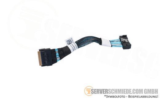 Dell 12cm NVMe Kabel cable 1x SFF-8654 8i gerade to 1x SFF-8654 8i gerade R760 24xSFF 0G7H64