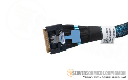 Dell 12cm NVMe Kabel cable 1x SFF-8654 8i gerade to 1x SFF-8654 8i gerade R760 24xSFF 0GY64V
