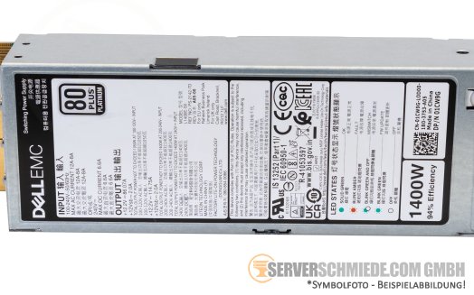 Dell 1400W Netzteil PSU 80 Plus Platinum R650 R750 R6525 R7525 R7615 R7625 01CW9G +NEW+