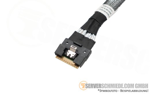Dell 14cm NVMe Kabel cable 1x SFF-8654 8i gerade to 1x SFF-8654 8i winkel R760 24xSFF 0K1VD0