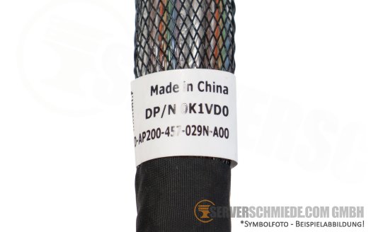 Dell 14cm NVMe Kabel cable 1x SFF-8654 8i gerade to 1x SFF-8654 8i winkel R760 24xSFF 0K1VD0