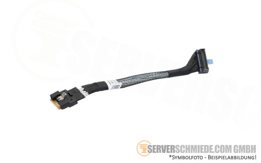 Dell 14cm NVMe Kabel cable 1x SFF-8654 8i gerade to 1x SFF-8654 8i winkel R760 24xSFF 0K1VD0
