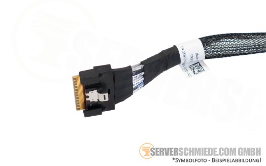 Dell 14cm NVMe Kabel cable 1x SFF-8654 8i gerade to 1x SFF-8654 8i winkel R760 24xSFF 0K3PC5