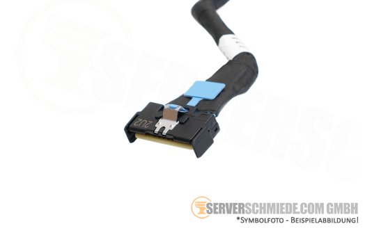 Dell 14cm Rear Drive NVMe Kabel cable 1x SFF-8654 8i gerade to 1x SFF-8654 8i winkel R760xd2 01HWJ8