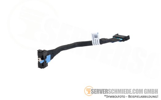 Dell 14cm Rear Drive NVMe Kabel cable 1x SFF-8654 8i gerade to 1x SFF-8654 8i winkel R760xd2 01HWJ8