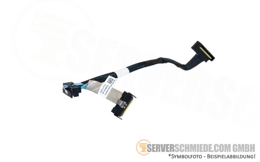 Dell 0H696Y 15 / 5cm Backplane to front PERC Controller cable 1x SFF-8654 winkel to 2x SFF-8654 gerade + winkel R6615 H755N H965i
