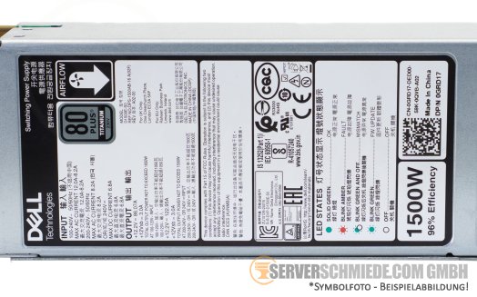 Dell 1500W Netzteil PSU 80 Plus Titanium R670 R770 R7715 R7725 G17 0GRD17 +NEW+